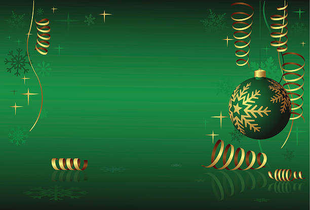 Christmas ribbons vector art illustration