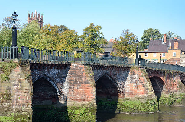istock Historic Old River Dee Bridge Arches in Chester 131995101