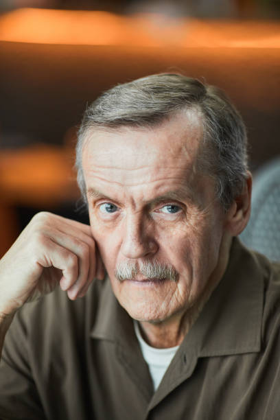 istock Portrait of serious man with gray mustache 1319959972