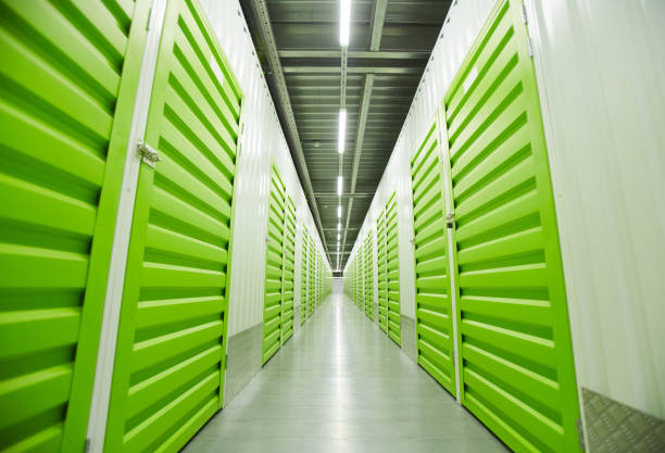 istock A hallway with green and white striped walls 1319962090
