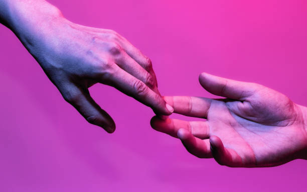istock Concept of breakup between two people. 1319964725