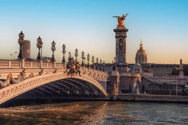 istock Alexandre III bridge in Paris at sunset 1319970952