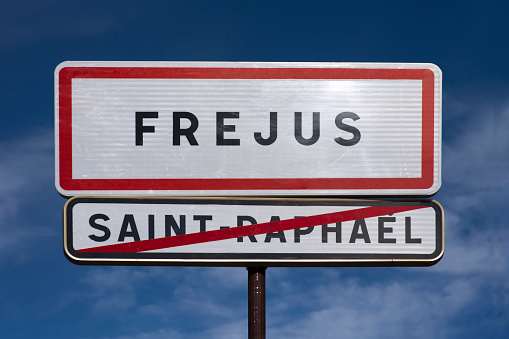 city entrance signs Frejus France