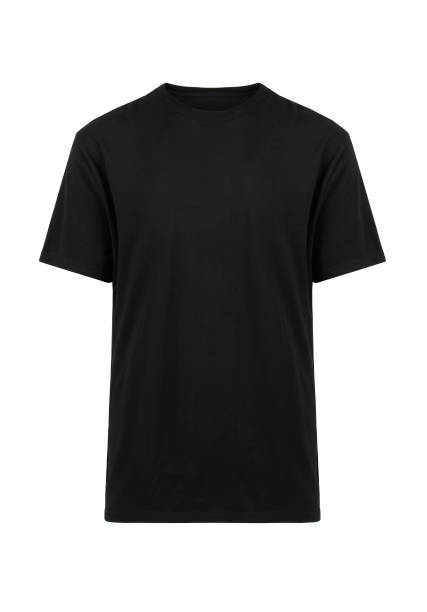 istock Men's black blank T-shirt template 1319972210