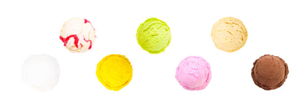 istock Ice cream ball isolated on white background 1319974531