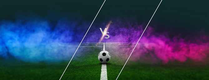 Versus vs background, soccer concept.