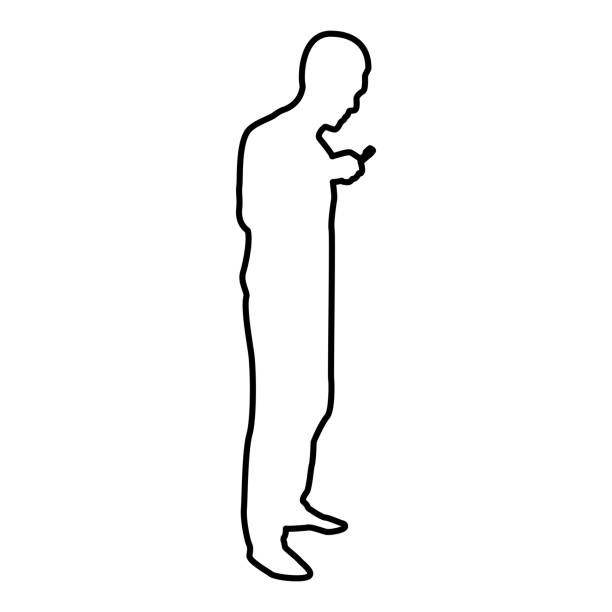 Man cleans teeth Male brushing Toothbrush hold in hand arm Taking care health Oral hygiene Healthy lifestyle concept Morning routine Dentalcare contour outline black color vector illustration flat style image Man cleans teeth Male brushing Toothbrush hold in hand arm Taking care health Oral hygiene Healthy lifestyle concept Morning routine Dentalcare contour outline black color vector illustration flat style simple image black man brushing teeth stock illustrations