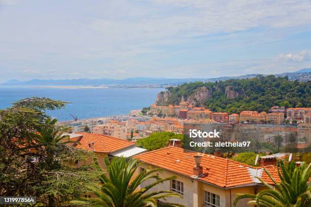 Panorama Côte Dazur Frankreich Stock Photo - Download Image Now - Architecture, Beach, Beach Holiday
