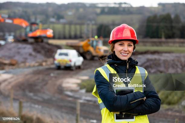 This Is Where I Work Stock Photo - Download Image Now - Construction Site, Construction Industry, Surveyor