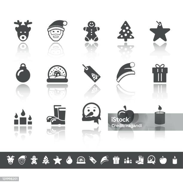 Avvento Icone Di Natalegrigio Semplice - Immagini vettoriali stock e altre immagini di Avvento - Avvento, Icona, San Nicola