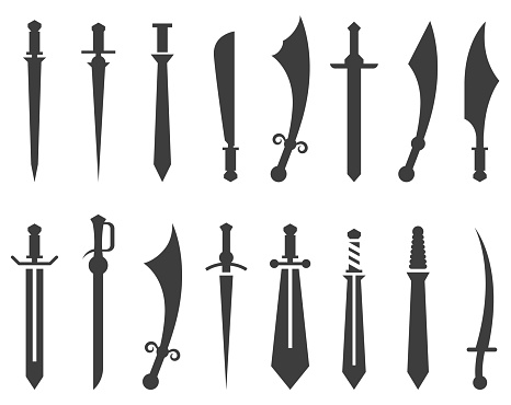 Sword icon set , vector illustration