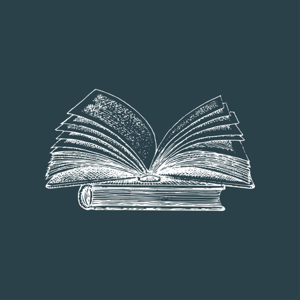 istock An open book, hand drawn illustration. Vector graphic sketch of a literary volumes. 1319989311