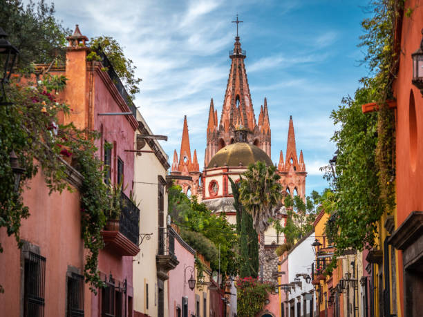 san miguel de allende a guanajuato, messico - san miguel foto e immagini stock