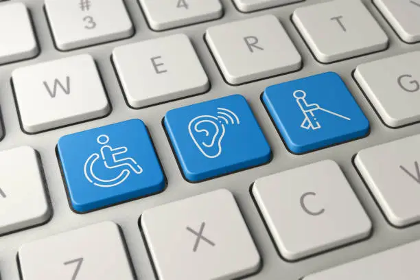 Photo of Accessibility computer icon stock photo