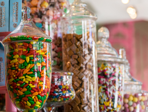 Candy in jars