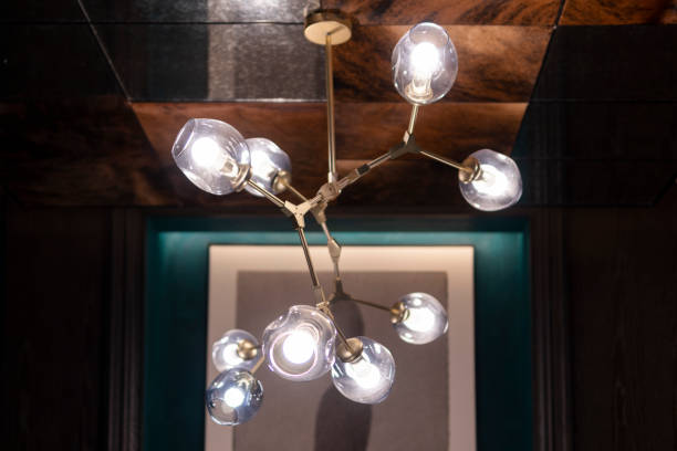 istock Close-up of chandelier in a restaurant 1319998085