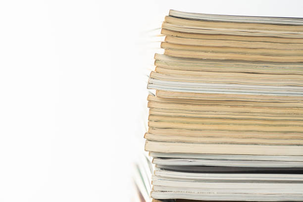 istock Bunch of magazines stacked on top one another 1320003968