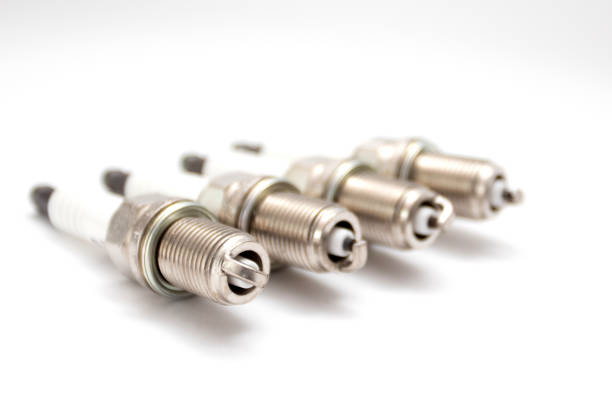 istock Set of new spark plugs 1320005699