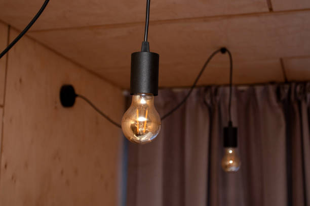 istock Classic edison bulb light lamp electricity hanging and decorate home interior 1320006497