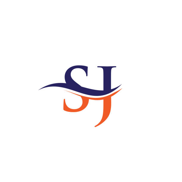 Initial linked letter SJ logo design. Modern letter SJ logo design vector with modern trendy Modern letter SJ logo design vector with modern trendy crystal letter j stock illustrations
