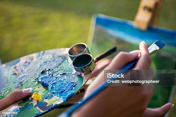 Fine Art Painting Stock Photo - Download Image Now - 30-39 Years, Adult, Adults Only