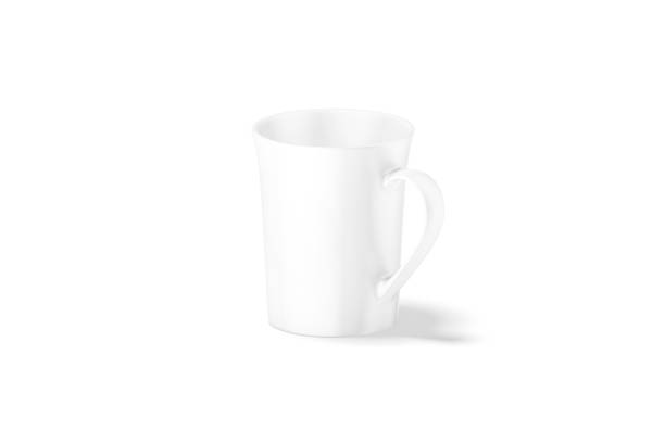 istock Blank ceramic bell-shaped 11oz mug mockup stand, side view 1320014470