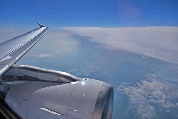 istock View out of airplane window 1320015417