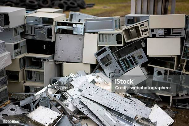 Recyclingtechnologie Stockfoto und mehr Bilder von PC - PC, Abbrechen, Ansicht aus erhöhter Perspektive