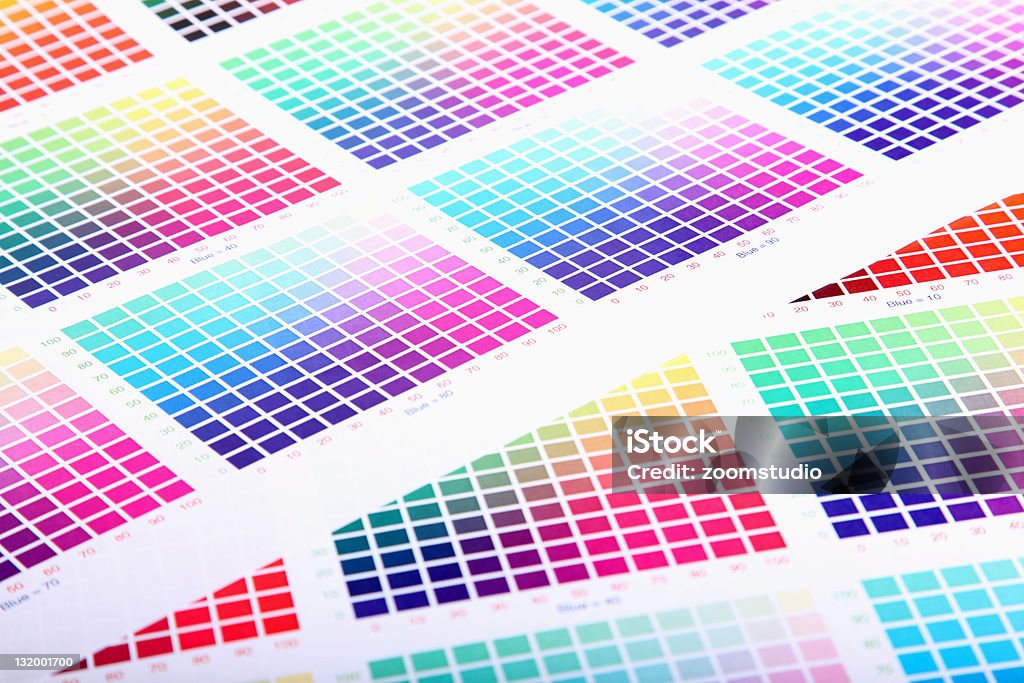 Color guide Process color scales. See more this series:::: Blue Stock Photo