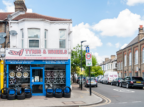 Tyres and wheels shop sales and repair shop in Plashet Grove, Newham, London