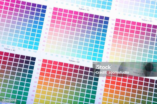 Guida Colore - Fotografie stock e altre immagini di Blu - Blu, CMYK, Campione di colore