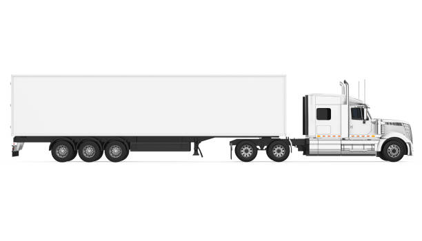Cargo Delivery Truck isolated on white background. 3D render