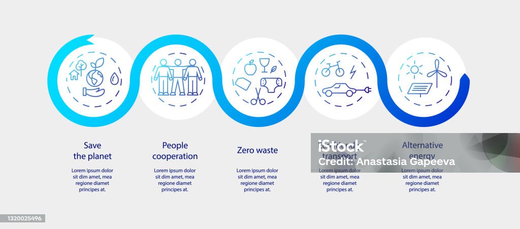 Zero Waste Infographic Vector Template Eco Friendly Lifestyle ...