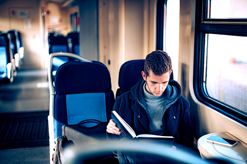 One person waiting for train