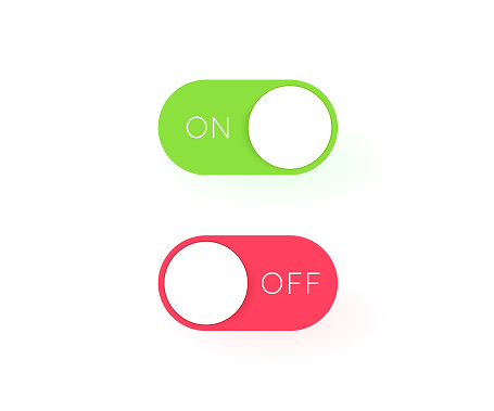 Boutons Dinterrupteur On Et Off Switch Modern Devices User Interface ...