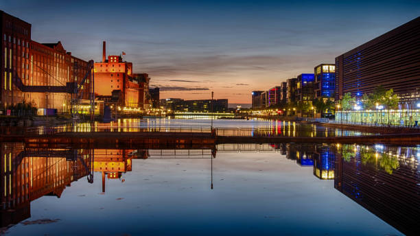 Inner harbor Duisburg, North Rhine-Westphalia, Germany