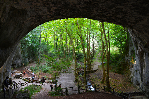 View of the entrance to the Zugarramurdi Caves.