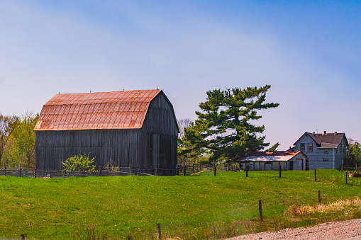 Farms in Amish Country Lancaster, Pennsylvania during the harvest.