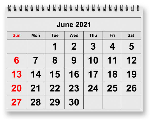 istock Monthly calendar - month June 2021 1320039974