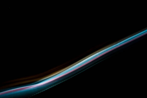 Abstract - Long Exposure of Lights on Black Frame