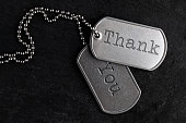 Old military dog tags - Thank You