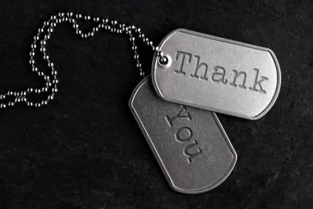 Photo of Old military dog tags - Thank You