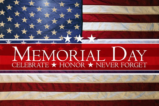 American flag Memorial day background