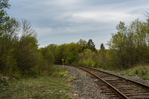 Single Railway/Train track through Rural Area