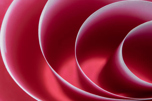 istock Abstract pink colored background with curved lines and shapes 1320044270