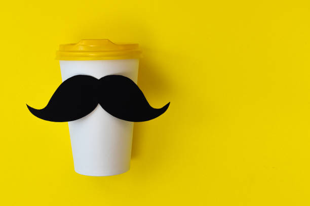 istock happy father day concept, black mustache on paper cup 1320045490