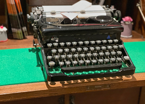 Retro typewriter made in 1940