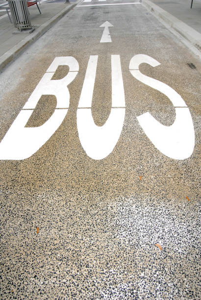 istock bus lane marking on the street 1320051075