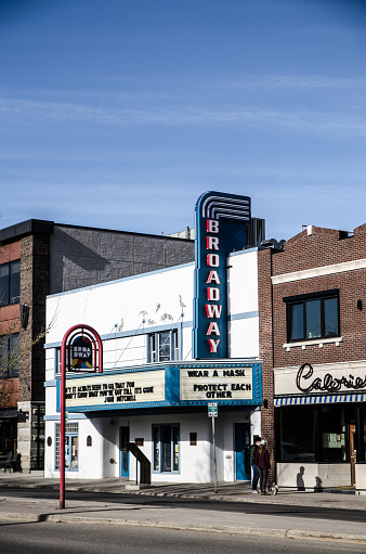 Broadway theater in Saskatoon during day of springtime