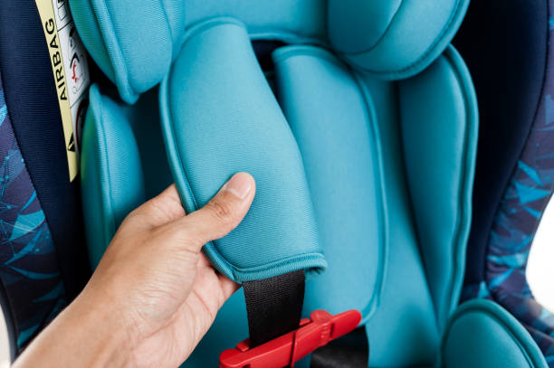 istock Blue child safety seat 1320065264